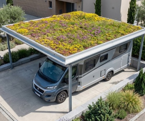 Carport in Überhöhe für Wohnmobile